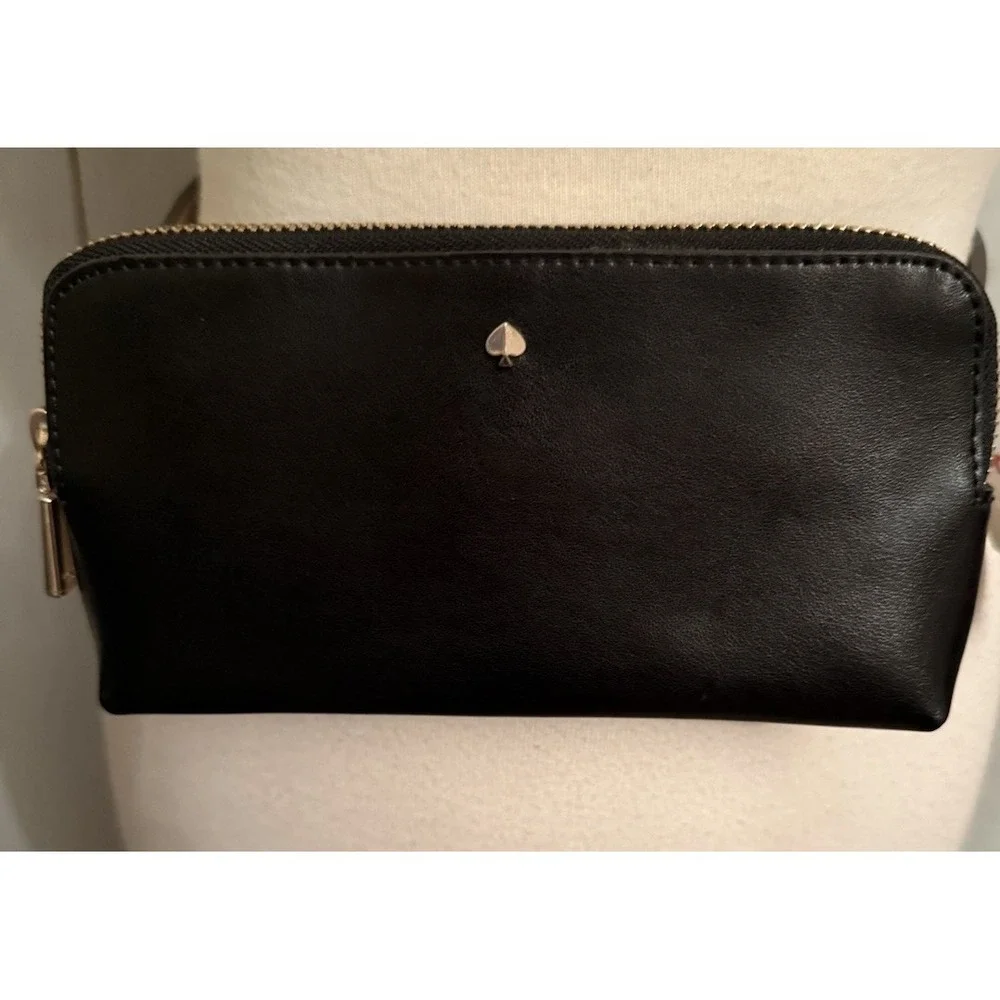Kate Spade New York Belt Bag Black‎ Leather Zip Top New Size Lg/XL